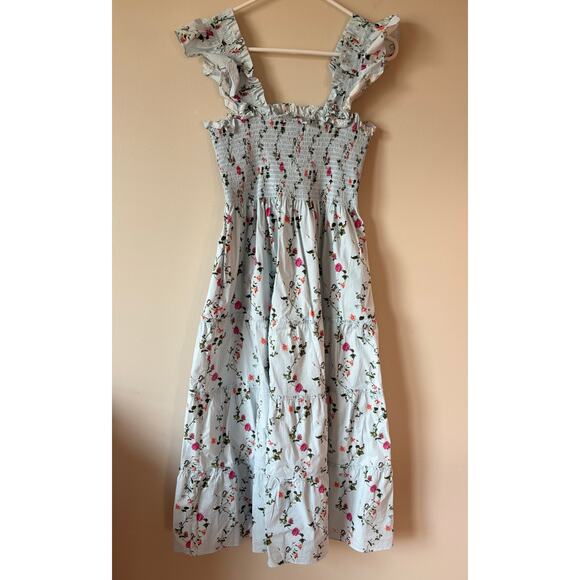 HILL HOUSE HOME Ellie Nap Dress Blue Pond Floral Print S - Picture 3 of 11